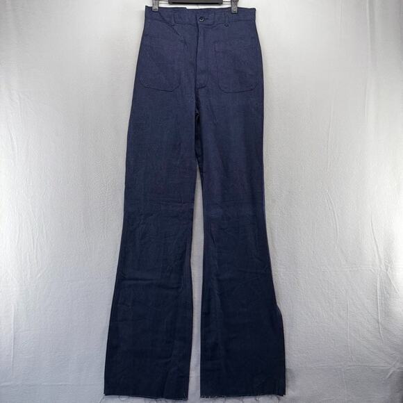 Vintage US Navy Utility Trousers Men's 30XL Unhemmed Flame Retardant Deadstock - Picture 1 of 12